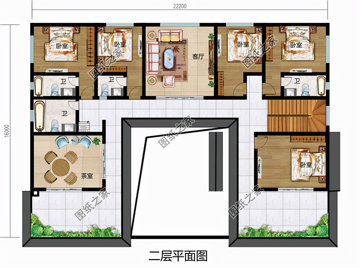 四水归堂住宅设计图，好风水配好住宅，这几款是你的菜吗？