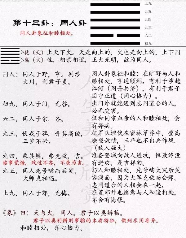 同人卦九五_同人卦讲解_天火同人卦,仙人指路